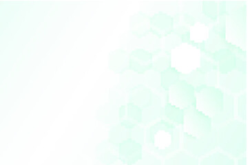 Abstract healthy and medical background. Technology and science wallpaper template with hexagonal shape. Soft blue color medical banner template with space for text. Business vector illustration.