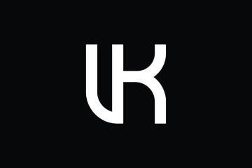 Minimal Innovative Initial WK logo and KW logo. Letter W K KW WK creative elegant Monogram. Premium Business logo icon. White color on black background