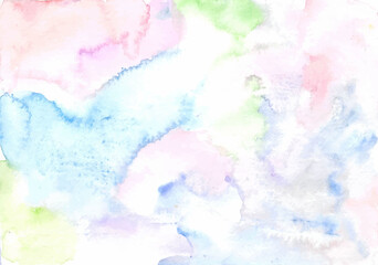 Abstract rainbow pastel Watercolor background