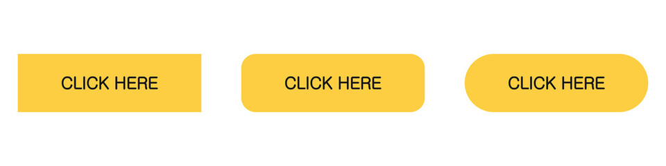 A set of buttons for pressing different shapes. Vector illustration in a modern style.
