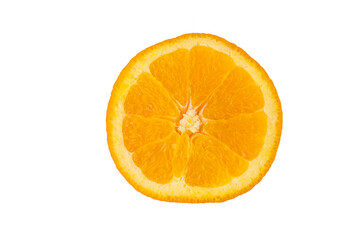 orange slice close-up. isolate on a white background
