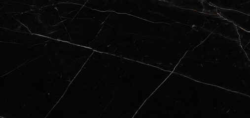 Luxurious black agate marble texture with white veins, polished marble quartz stone background...