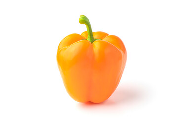 Bulgarian orange pepper on a white background close-up. isolate