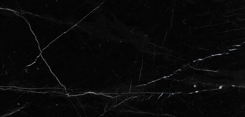 Luxurious black agate marble texture with white veins, polished marble quartz stone background...