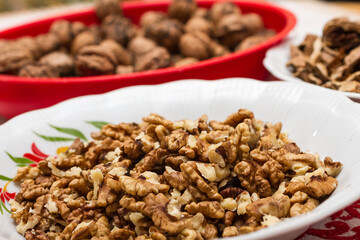 Crushed nuts for Christmas baking

