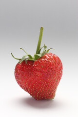 a Fresh strawberrie white background with clipping path