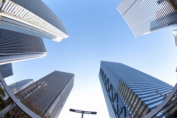 Obraz na płótnie Canvas 新宿の高層ビル群