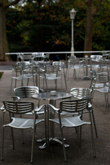 Empty terrace during the Covid-19 pandemic