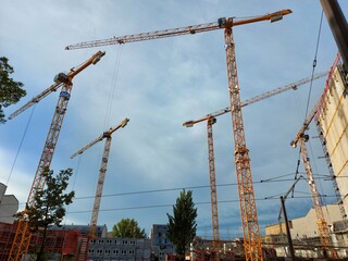 Naklejka premium construction site with crane