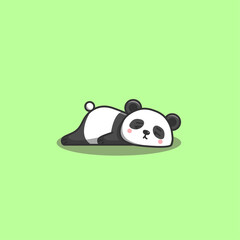 Cute Kawaii Hand Drawn Doodle Bored Lazy Panda © boex