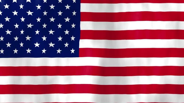 USA waving flag with and the winner is.. Two different animated text on flag background with copy space for presidential election and other use