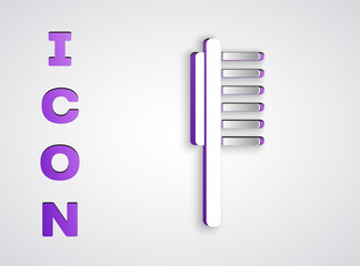 Paper cut Pets vial medical icon isolated on grey background. Prescription medicine for animal. Paper art style. Vector.