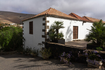 Town of Betancuria. Fuerteventura. Canary Islands. Spain. Empty streets of the popular tourist old capital of the island. Tourism industry crisis due to COVID-19.