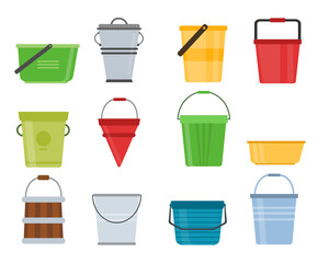 Set of buckets.