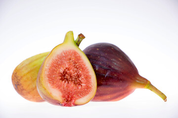 fresh and delicious fig isolated on white background
