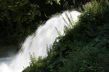 The splendid Marmore waterfalls in Italy
