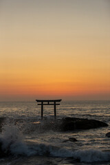 大洗磯前神社　日の出