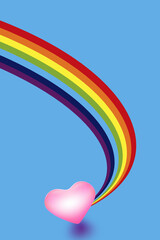 虹とハート
