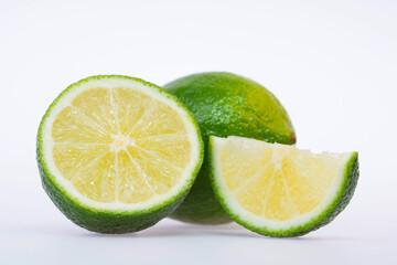 fresh and delicious lime isolated on white background
