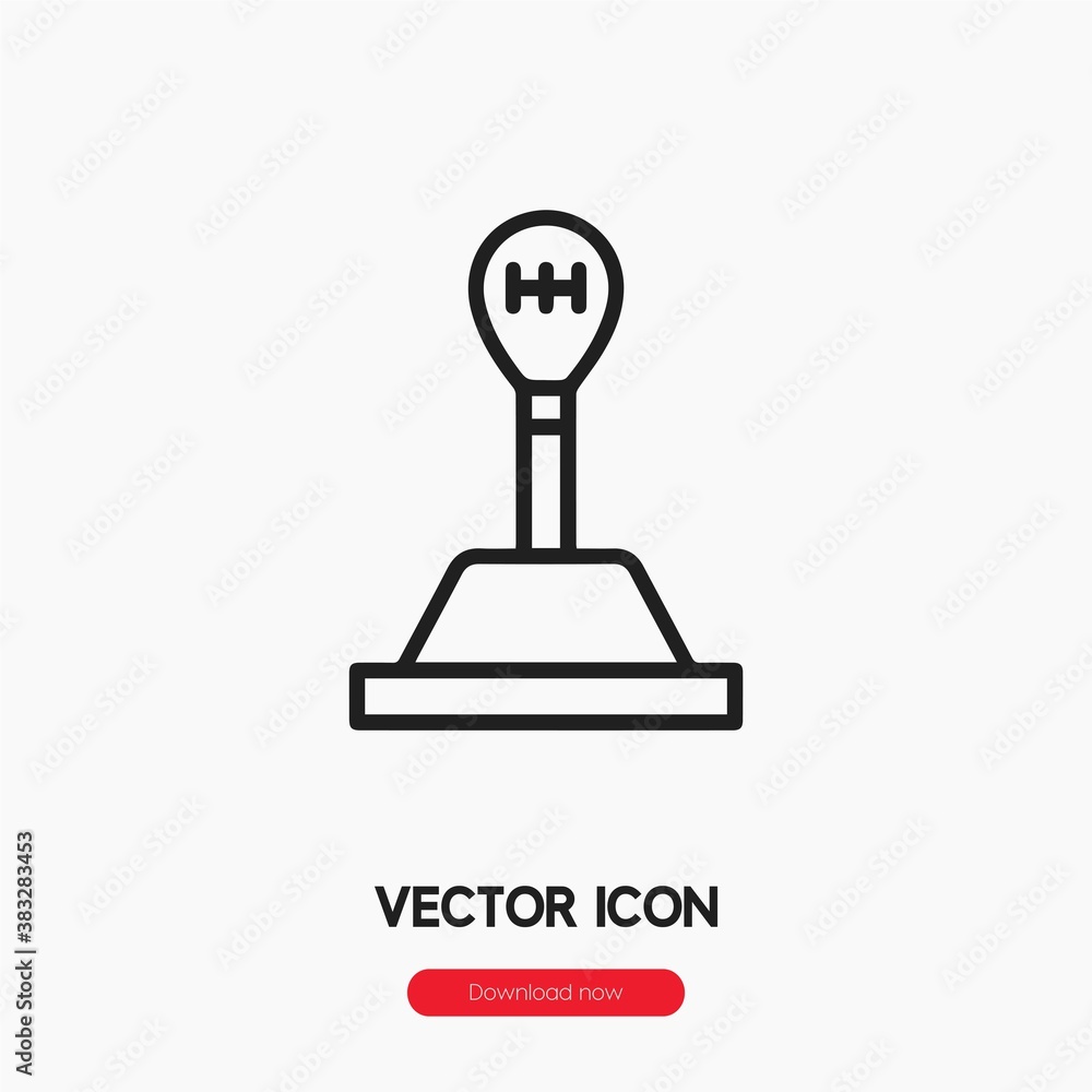 Poster gear stick icon vector. linear style sign for mobile concept and web design. gear stick symbol illus