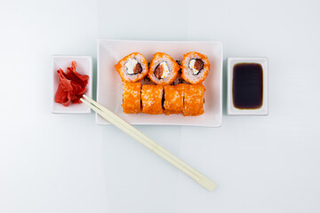 the Philadelphia roll salmon and cream cheese