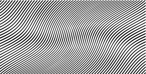 Abstract warped Diagonal Striped Background . Vector curved twisted slanting, waved lines texture
