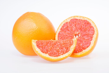 fresh and delicious grapefruit isolated on white background
