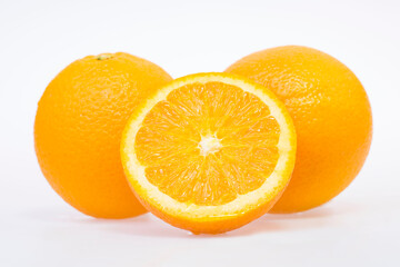 fresh and delicious orange isolated on white background

