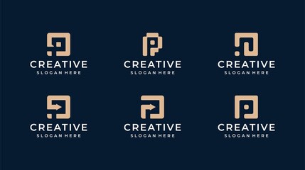 P letter logo illustration vector graphic design