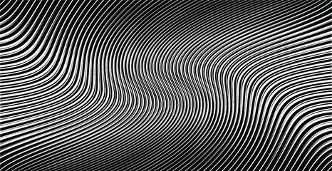 Abstract warped Diagonal Striped Background . Vector curved twisted slanting, waved lines texture
