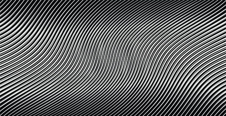 Abstract warped Diagonal Striped Background . Vector curved twisted slanting, waved lines texture
