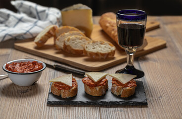 Typical Mediterranean meat spread prepared with pork and paprika.