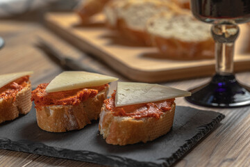 Typical Mediterranean meat spread prepared with pork and paprika.