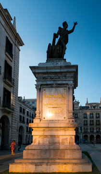 Pedro Velarde Heroe Monument, Porticada Square, Santander, Cantabria, Spain, Europe