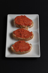Typical Mediterranean meat spread prepared with pork and paprika.