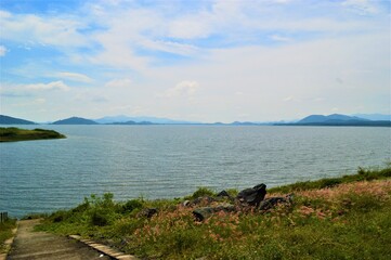 view of the sea from the mountain