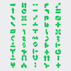 Green arrows Flat pack