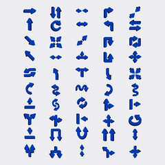 Blue arrows Flat pack