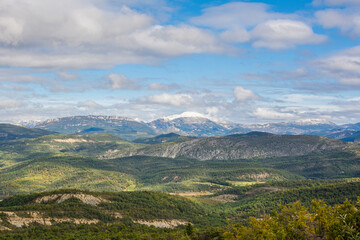 Fototapeta na wymiar Beautiful mountain view, Trigance, Provence-Alpes-Cote d'Azur, France