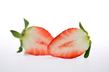 fresh and delicious strawberry isolated on white background
