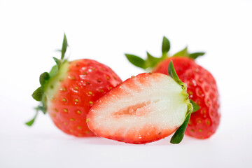 fresh and delicious strawberry isolated on white background
