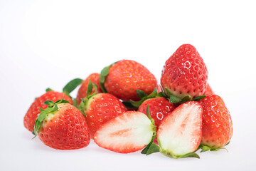 fresh and delicious strawberry isolated on white background
