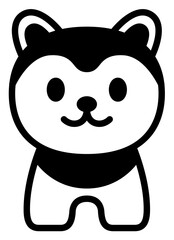 犬張子のイラスト （単色ver.）