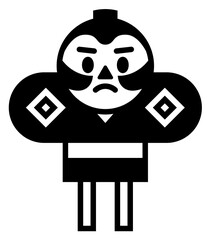 凧のイラスト （単色ver.）