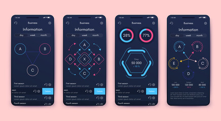 Modern infographic vector elements for business brochures. Use in website, corporate brochure, advertising and marketing..