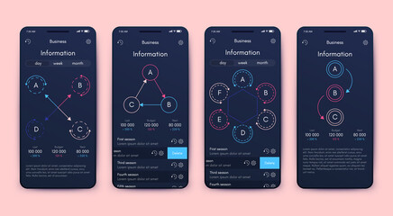 Modern infographic vector elements for business brochures. Use in website, corporate brochure, advertising and marketing..