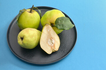 Organic Ripe Yellow Quince Fruit
