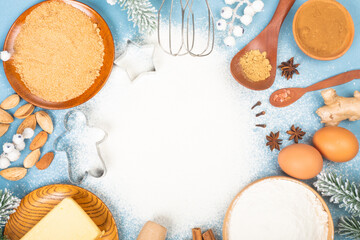 Christmas cookie cooking background