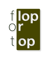 Flop or top con sfondo colorato