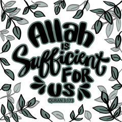 Allah is sufficient for us. Islamic Quran quotes